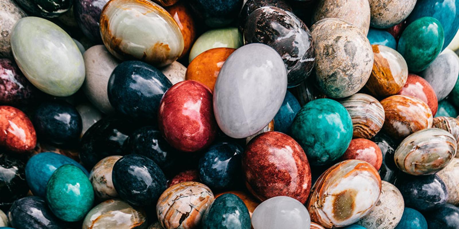picture of polished stones. Photo by Meruyert Gonullu from Pexels