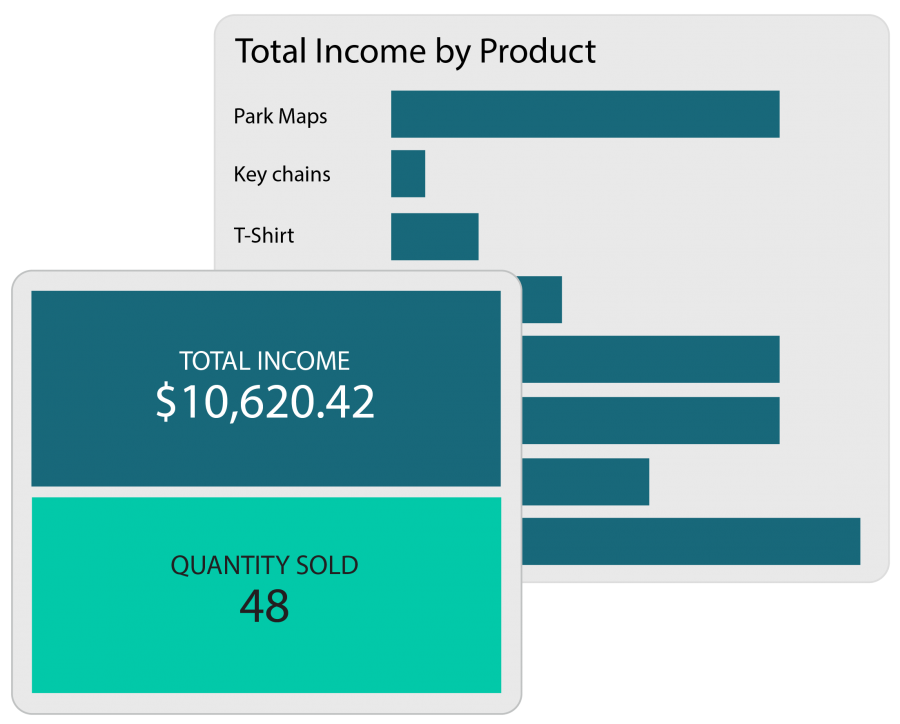 Income by product and income widget image