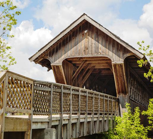 Covered bridge in Guelph, Ontario Canada